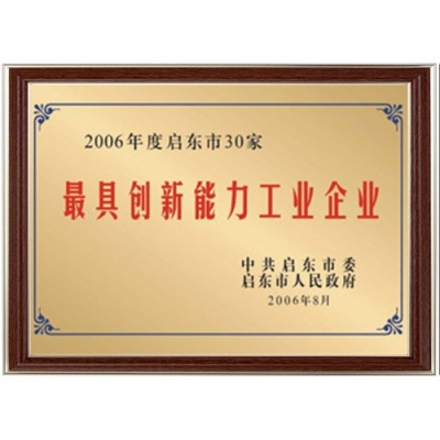 最具創新能力工業企業